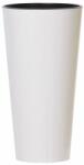 Prosperplast TUBUS SLIM fehér fényes 25 cm virágcserép (DTUS250S -S449)