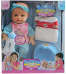 RAYA TOYS Пишкаща кукла-бебе Raya Toys - Bonnie, с аксесоари, в синьо (505122181) - ozone
