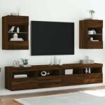 vidaXL 2 db barna tölgyszínű fali TV-szekrény LED-del 40x30x60, 5 cm (837091) - pepita