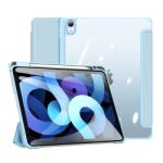 Dux Ducis Apple iPad Air (2020) / iPad Air (2022), mappa tok, Smart Case, légpárnás sarok, közepesen ütésálló, Apple Pencil tartóval, átlátszó hátlap, Dux Ducis Toby, kék (104574) (104574)