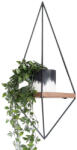 Evila Originals Etajera Evila Originals 792EVL2743, 23x60 cm, Lemn de molid / Metal, Maro / Negru (792EVL2743) Raft