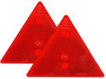 AMiO Set 2 triunghiuri de avertizare reflectorizante pentru remorci, culoare rosie, dimensiune 15 x 15 cm