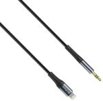 DeTech Аудио кабел DeTech DE-42iA, 3.5mm към Lightning, 1.0м, Черен - 40257