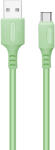 ColorWay Kabel Usb Type-c (soft Silicone) 2.4a 1m, Green (cw-cbuc042-gr)