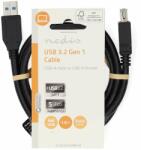 Nedis USB kábel | USB 3.2 Gen 1 | USB-A Dugasz | USB-A Aljzat | 5 Gbps (CCGL61010BK10)