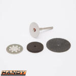 HANDY 10125-07 mini vágó- csiszolókorong szett egyenes csiszolóhoz, Ø 3.1 mm (5 darabos) (10125-07)