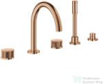 GROHE ATRIO PRIVATE 5 üléses kádtöltő csaptelep zuhanyszettel, alaptest nélkül, Warm Sunset 25226DA0 (25226DA0)