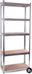 AGA Fém tároló polc 174x75x30 cm 5 polc 2 darab AGA MR4601-2 (K18125) - inlea