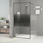 vidaXL Fekete átlátszó ESG üveg zuhanyfal 100 x 195 cm (152147) - aktuell