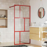 vidaXL Piros zuhanyfal átlátszó ESG üveggel 80 x 195 cm (154952)