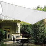 Sun Garden Napvitorla - árnyékoló teraszra, négyszög alakú 3x3 m Fehér színben - HDPE anyagból