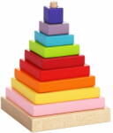 Cubika Színes piramis: fa kirakós játék 9 darab