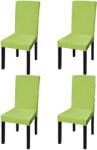  Huse de scaun elastice drepte, 4 buc. , verde (131427)