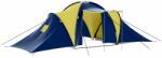  Cort camping material textil, 9 persoane, albastru și galben (90413) Cort