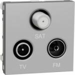 Schneider Electric UNICA Priza TV-R-SAT 2 module Aluminiu (NU345030)
