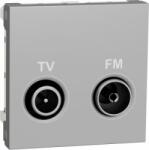 Schneider Electric UNICA Priza TV-FM 2 module Aluminiu (NU345130)