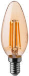 V-TAC Bec LED 4W, Filament, E14, Amber, Lumânare, 2200K (7689-B)