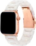 SmartWatcherz Műgyanta Apple Watch Szíj - Fehér - Rose Gold, 42, 44, 45, 49mm (90128)