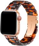 SmartWatcherz Műgyanta Apple Watch Szíj - Havanna Barna - Rose Gold, 42, 44, 45, 49mm (90134)