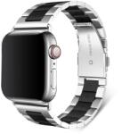 Mobile Tech Protection Curea Metalica Premium MTP Quick Release pentru Apple Watch - Argintiu & Negru, 44mm