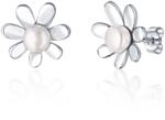 JwL Luxury Pearls Bájos fülbevaló valódi folyami gyöngyökkel Virágok JL0774
