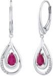 Silvego Luxus ezüst fülbevaló rubinnal és cirkónium kővel FWE10130R - vivantis