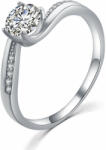 MOISS Elegáns ezüst gyűrű átlátszó cirkónium kővel R00005 62 mm