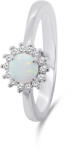 Brilio Silver Gyönyörű ezüst gyűrű opállal és cirkónium kövekkel RI056W 50 mm