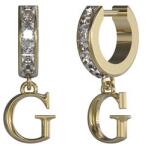 Guess Stílusos aranyozott fülbevaló kristályokkal Huggie Me JUBE03148JWYGT/U