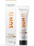 MÁDARA Cosmetics Csillogó fényvédő BB krém testre és arcra SPF 15 Beach BB (Shimmering Sunscreen) 100 ml