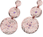 Oliver Weber Rózsaszín aranyozott fülbevaló kristályokkal Orient 22777RG - vivantis
