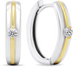 Brilio Silver Modern bicolor ezüst karika fülbevaló EA457W