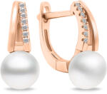 Brilio Silver Egyedi bronz fülbevaló gyöngyökkel és cirkónium kövekkel EA675R