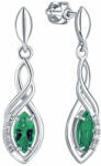 Brilio Silver Ezüst lógó fülbevalók zöld kristályokkal 436 001 00573 04 - vivantis