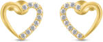 Brilio Silver Romantikus ezüst fülbevaló csillogó szívek EA356Y - vivantis
