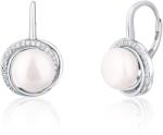 JwL Luxury Pearls Luxus ezüst fülbevaló gyöngyökkel és cirkónium kővel JL0738