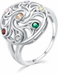 MOISS Játékos ezüst gyűrű színes cirkónium kővel R00021 59 mm