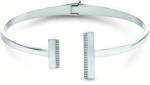 Calvin Klein Merev acél karkötő kristályokkal Minimal Linear 35000160