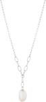 Preciosa Gyengéd ezüst nyaklánc igazgyönggyel Pearl Heart 5356 01