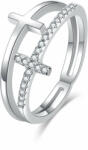 MOISS Luxus dupla ezüst gyűrű keresztekkel R00020 54 mm