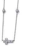 Oliver Weber Időtlen ezüst nyaklánc kereszttel Virtue 61192 (lánc, medál) - vivantis