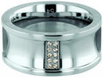 Tommy Hilfiger Luxus acél gyűrű kristályokkal TH2780034 56 mm