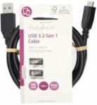 Nedis Cablu USB | USB 3.2 Gen 1 | Mufa USB-A | Mufa USB Micro-B | 5 Gbps | Nichelată | 1.00 m | Rotund | PVC | Albastru | Etichetă (CCGL61500BK10)