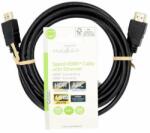 Nedis Cablu HDMI de mare viteză Premium Ethernet | Conector HDMI | Conector HDMI | Conector HDMI | 4K@60Hz | 18 Gbps | 3, 00 m | Rotund | PVC | Negru | Etichetă (CVGL34050BK30)