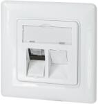 LogiLink Keystone Face Plate for 2 modules, German type, pure white (NK4054)