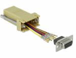 Delock Szürke Sub-D 9-tűs anya RJ45 anya összekötő adapter (66164)