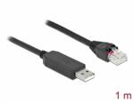 Delock Soros kapcsolati kábel FTDI chipszettel, USB 2.0 A-típusú apa - RS-232 RJ45 apa, 1 m hosszú, (64160)