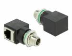 Delock Hálózati adapter M12 8 tűs X-kódolt adugó - RJ45 anya (66565)