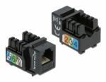 Delock Keystone modul, RJ12-aljzat > LSA Cat. 3 UTP, fekete (86468) - dellaprint