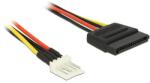 Delock Power Cable SATA 15 pin male > 4 pin floppy male 24 cm (83877)
